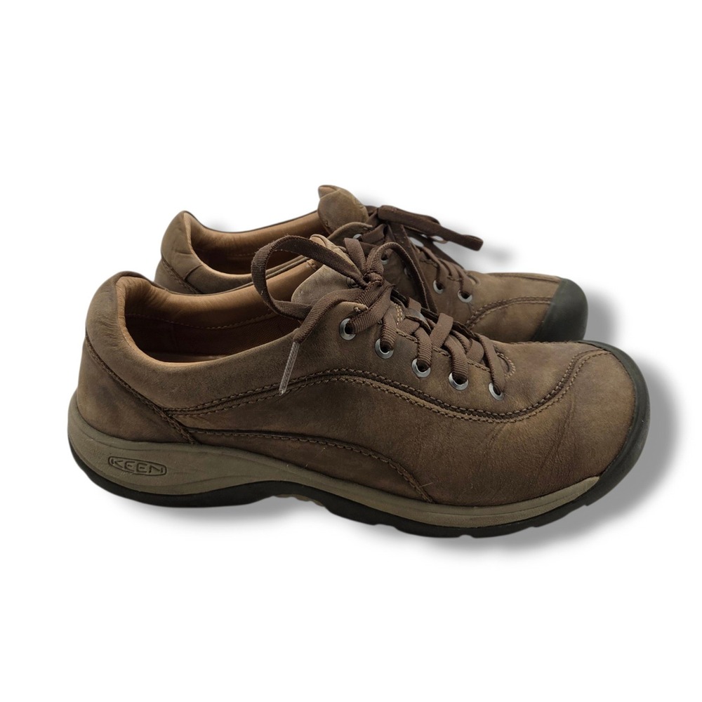 Keen Presidio II Shoes Womens 8.5 Brown Leather Walking Hiking Outdoors
